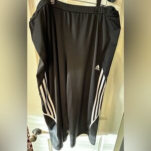 Women's Adidas Capri Wide Leg Pant 1X Black/White
